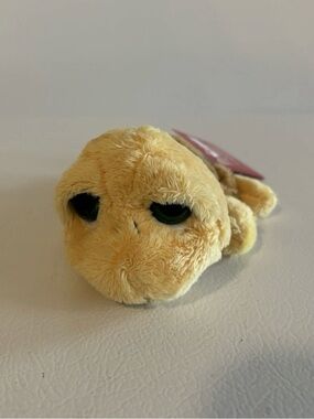 RUSS BERRIE SHELLY TURTLE YELLOW BROWN PLUSH STUFFED ANIMAL TOY 10" BIG EYES